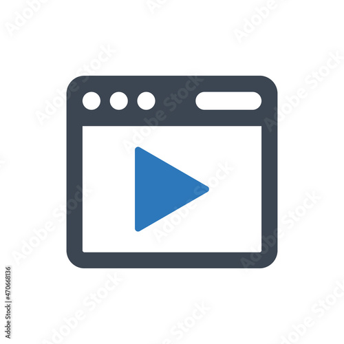 Browser video play icon