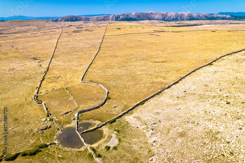 Lokva Diviska stone desert oasis on Moon Plateau above Baska photo