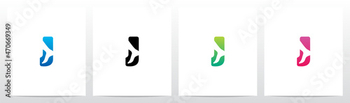 Foot Ankle On Letter Logo Design J