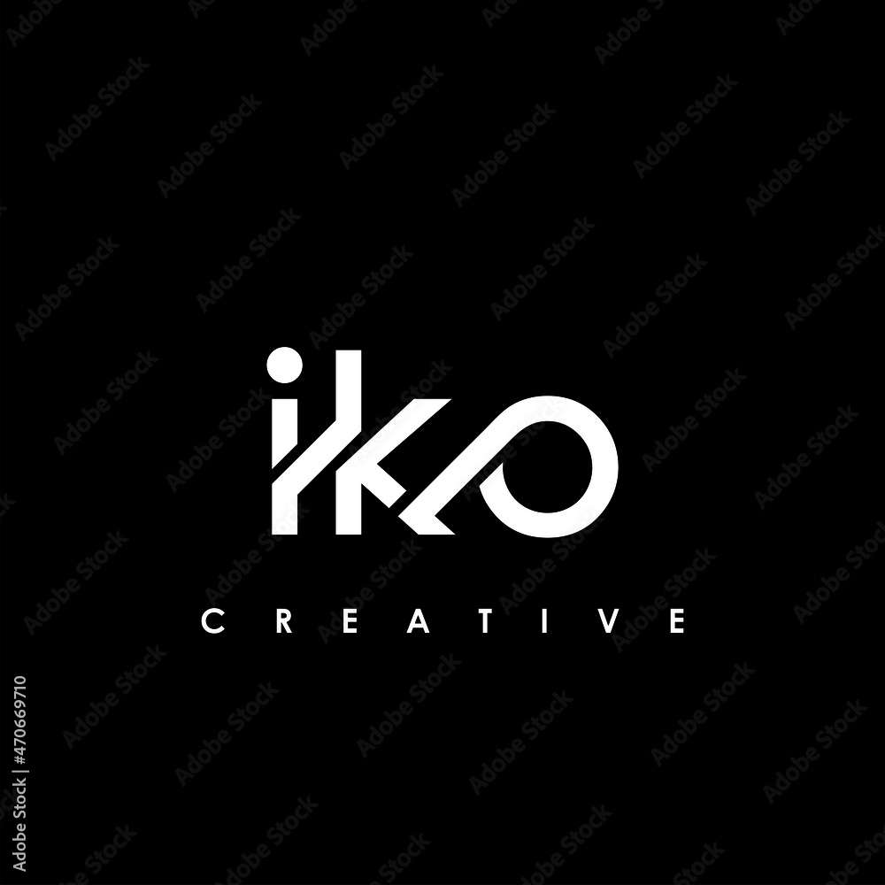 IKO Letter Initial Logo Design Template Vector Illustration