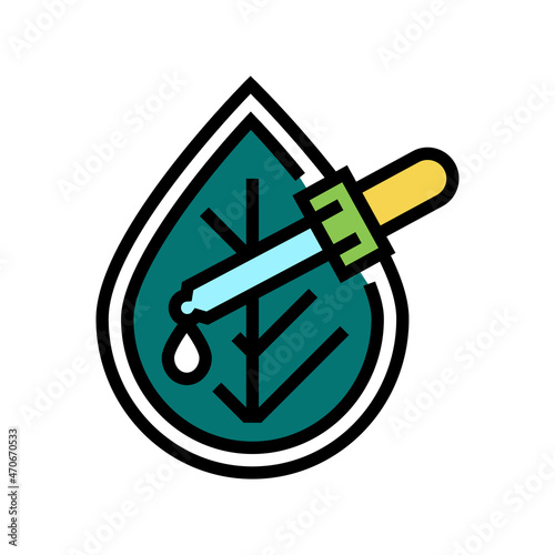 organic bio cosmetic color icon vector. organic bio cosmetic sign. isolated symbol illustration