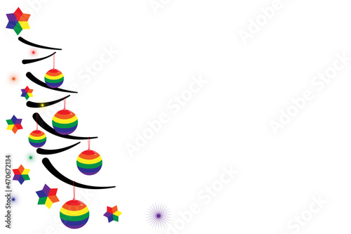 weihnachtsbaum regenbogenkugeln