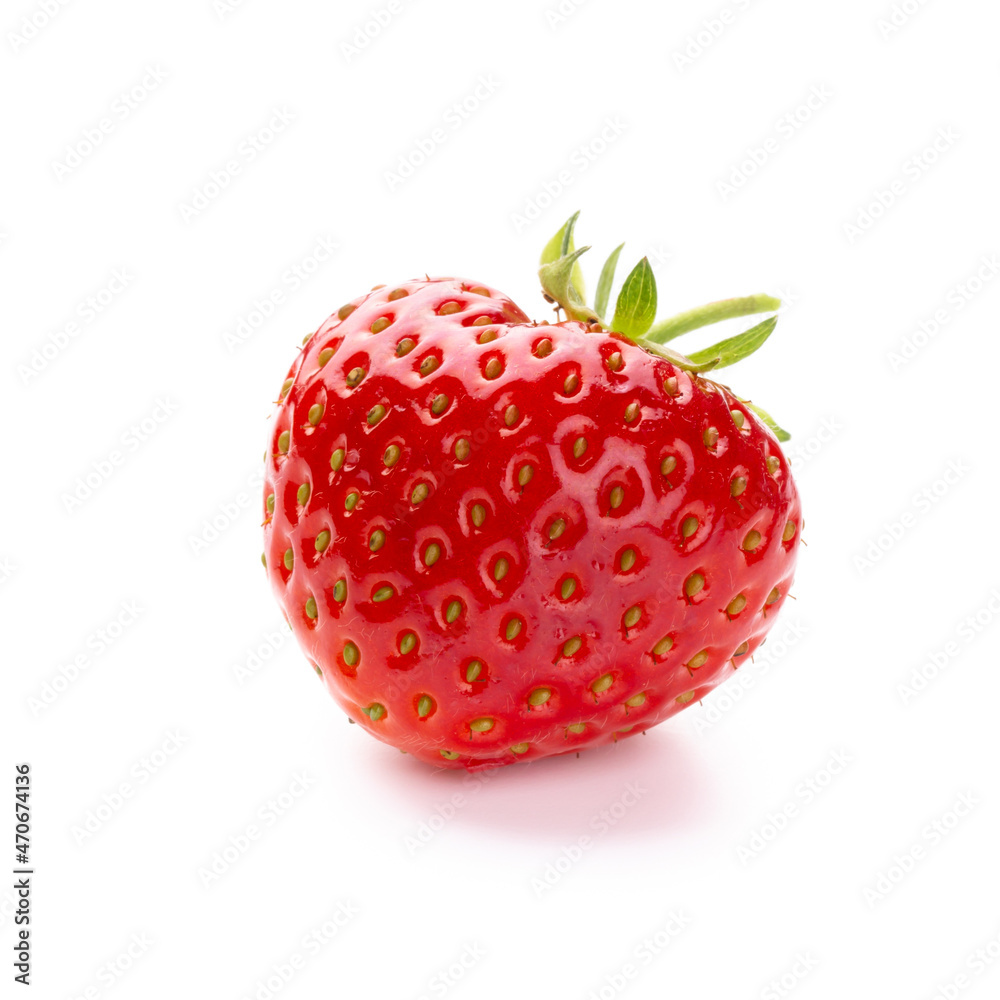 Fresh strawberries closeup on a white background. Isolated - Image Fresh strawberries closeup on a white background. Isolated - Image