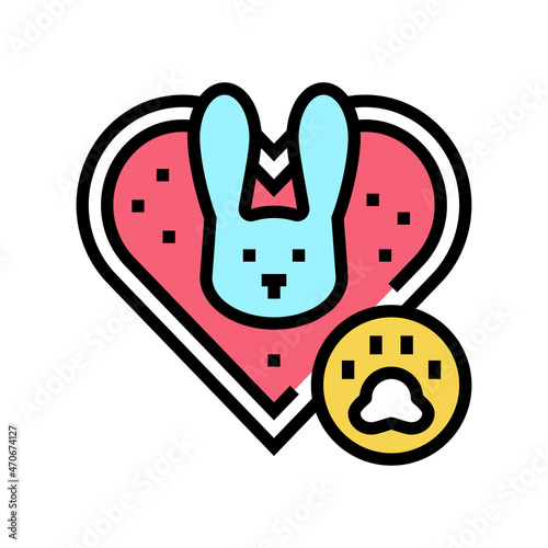 cruelty free cosmetic color icon vector. cruelty free cosmetic sign. isolated symbol illustration