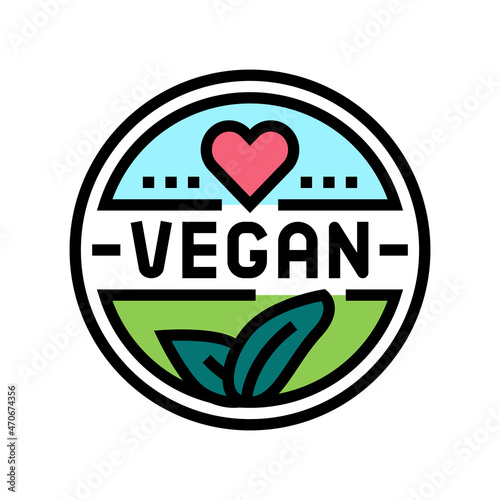 vegan cosmetic color icon vector. vegan cosmetic sign. isolated symbol illustration