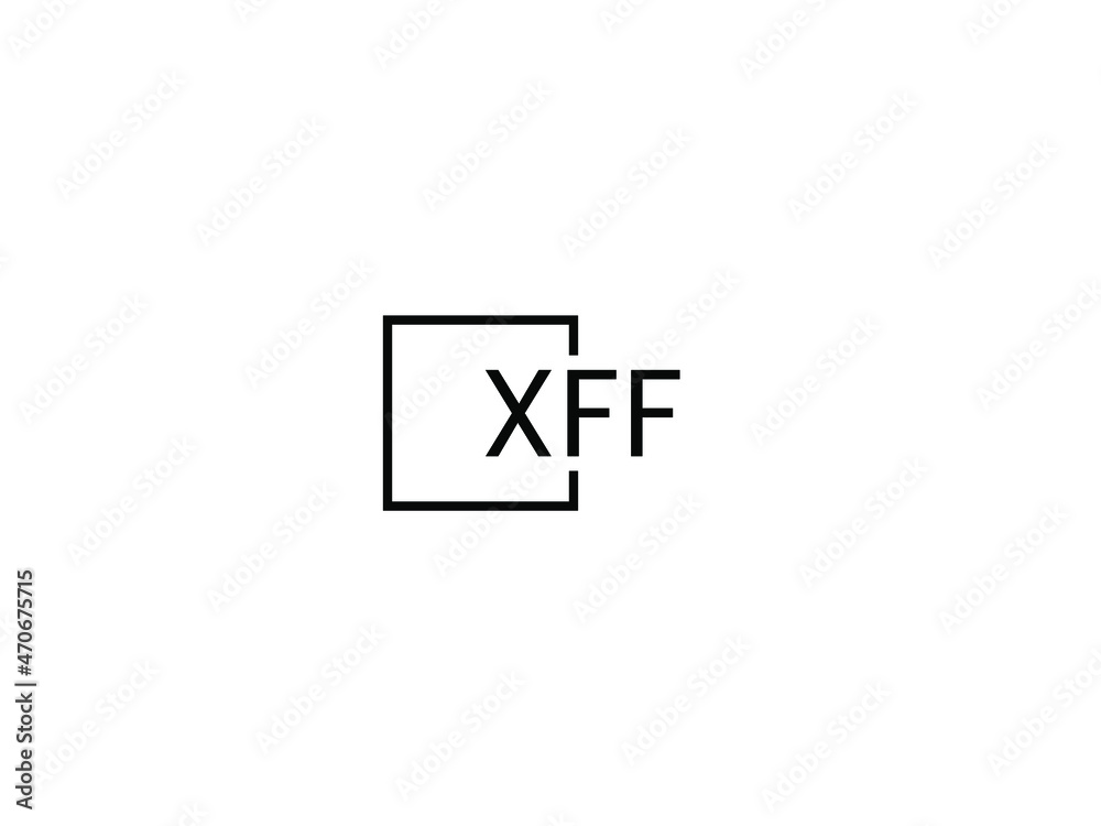 XFF letter initial logo design vector illustration