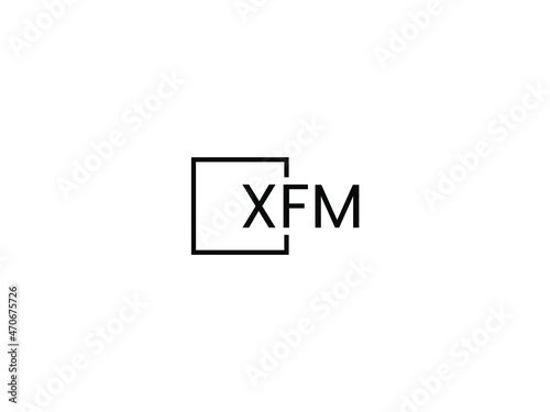 XFM letter initial logo design vector illustration