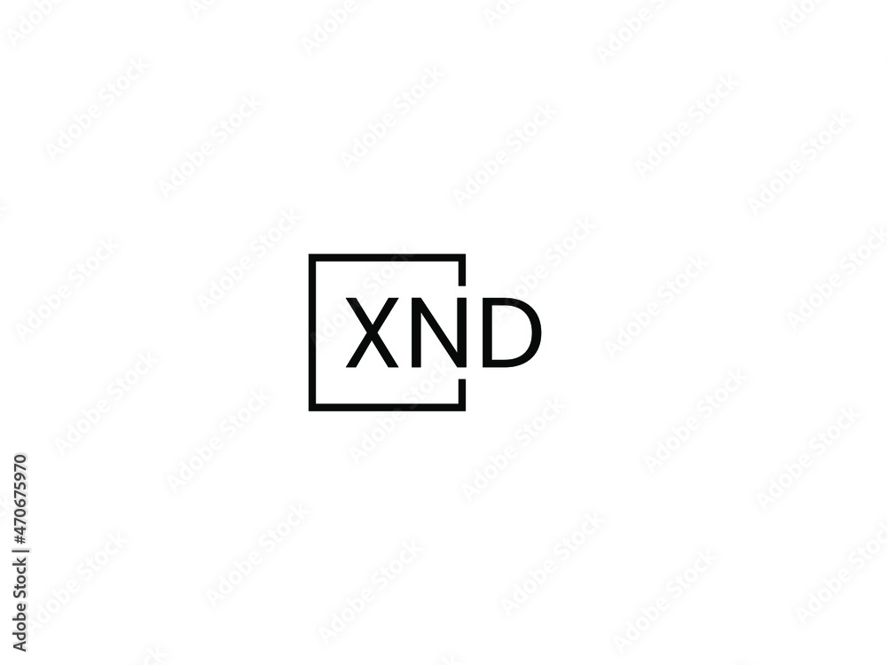 XND letter initial logo design vector illustration