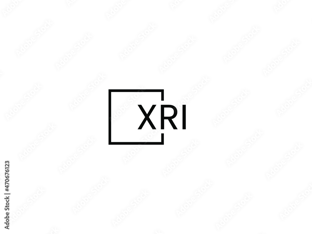 XRI letter initial logo design vector illustration XRI letter initial logo design vector illustration