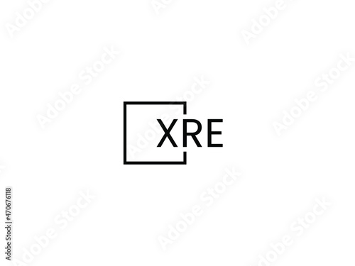 XRE letter initial logo design vector illustration
