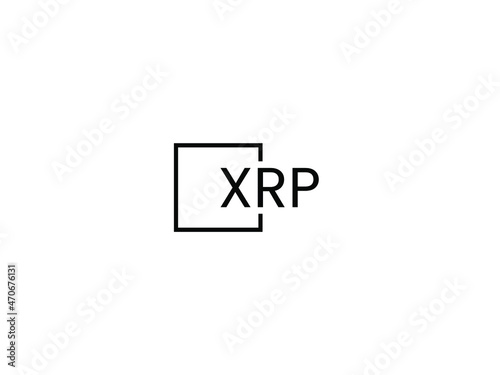 XRP letter initial logo design vector illustration