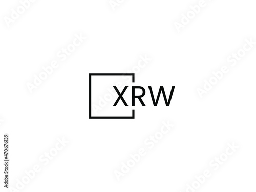 XRW letter initial logo design vector illustration