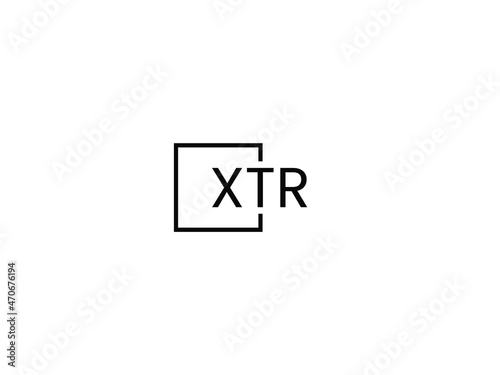 XTR letter initial logo design vector illustration