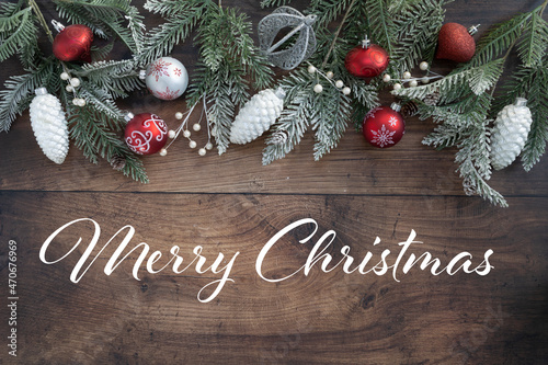 Merry Christmas Text on a W...