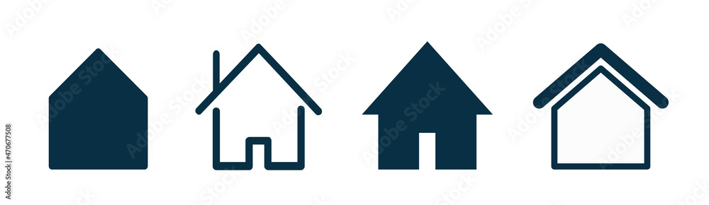 Home button set. Home button. House Icons Set. Home button set. Home button. House Icons Set.