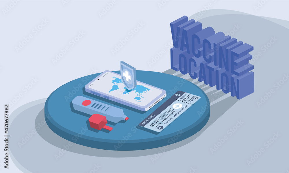 Obraz premium covid19 vaccine location