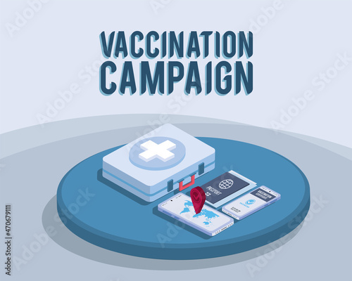vaccination campaign with passport