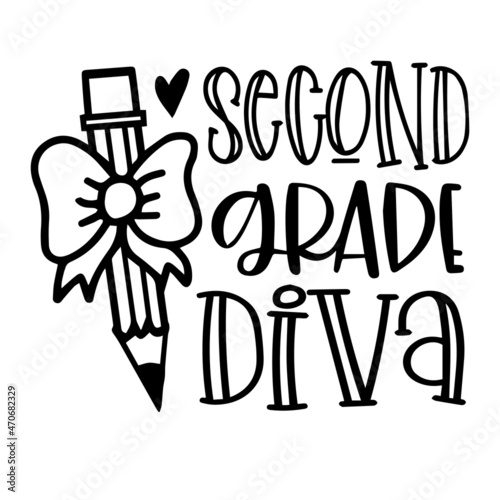 second grade diva logo inspirational quotes typography lettering design