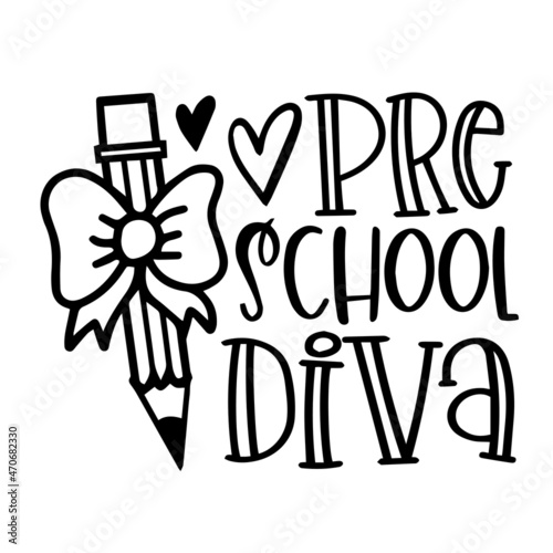 preschool diva logo inspirational quotes typography lettering design