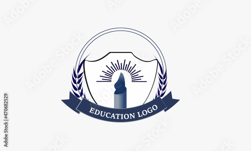 Education logo design and vector image. photo