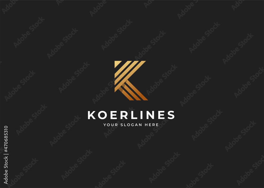 Letter K luxury logo design template Letter K luxury logo design template