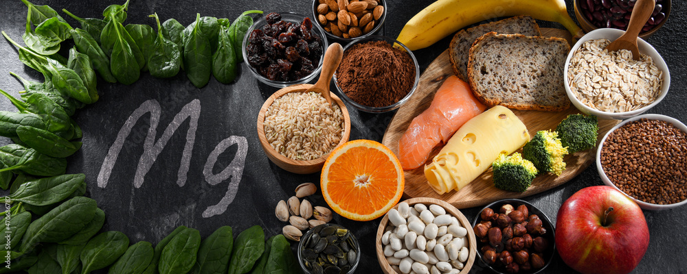 Composition with food products rich in magnesium Composition with food products rich in magnesium