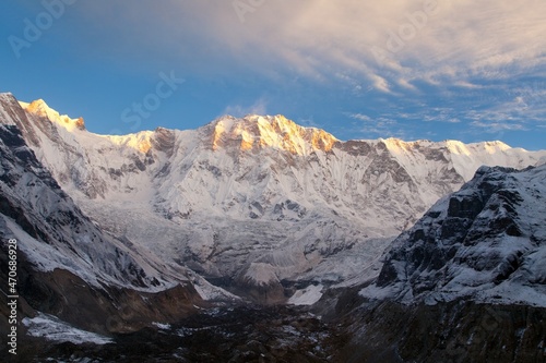 Morning view of Mount Annapurna