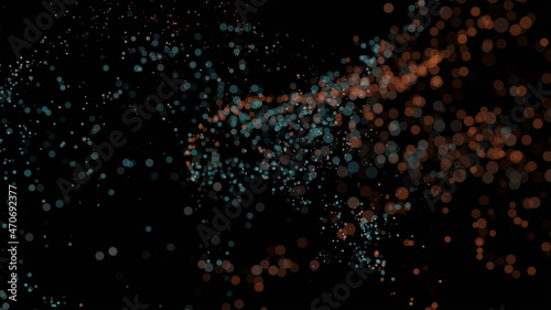 Abstract glowing particles