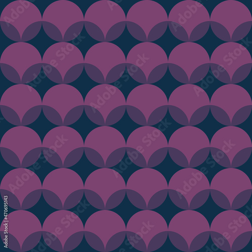 Vector purple geometric fan seamless pattern. Perfect for fabric, wallpaper and stationery. Surface pattern design.