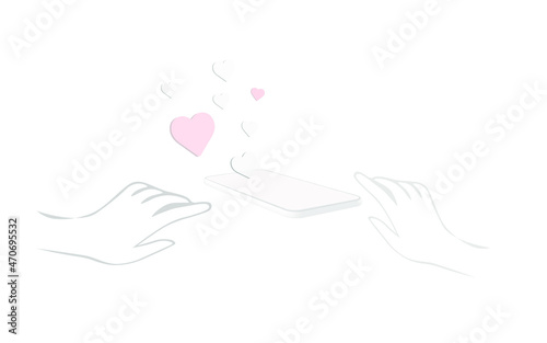 Notification Like icon. Social network app icon. Vector illustration.