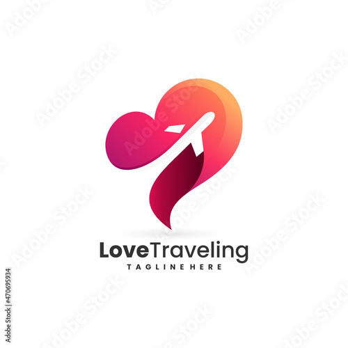 lovers traveling logo for corporate template