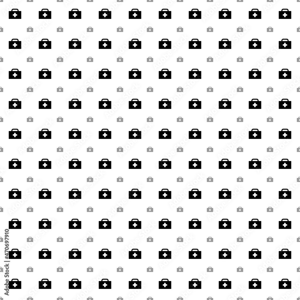 Square seamless background pattern from geometric shapes are different sizes and opacity. The pattern is evenly filled with big black first aid symbols. Vector illustration on white background Square seamless background pattern from geometric shapes are different sizes and opacity. The pattern is evenly filled with big black first aid symbols. Vector illustration on white background