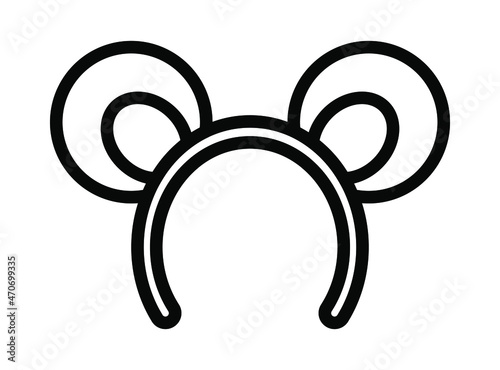 Carnival mask flat line icon. Carnival dressing. Costume for masquerade. Outline sign for mobile concept and web design, store photo
