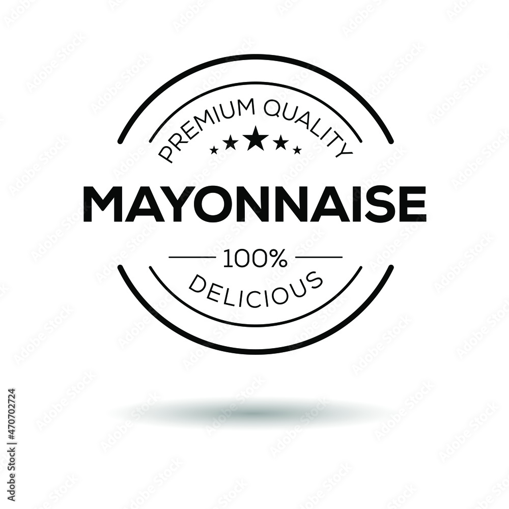Fototapeta premium Creative (Mayonnaise) logo, Mayonnaise sticker, vector illustration.
