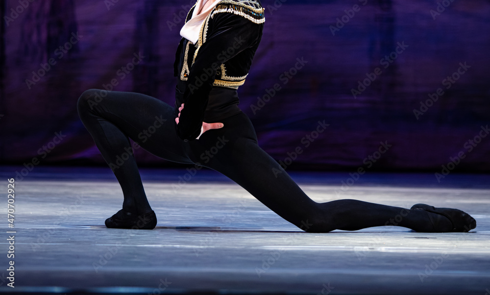 Closeup of classical ballet male dancer Closeup of classical ballet male dancer