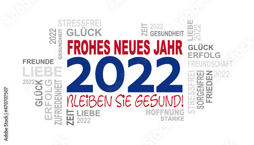 2022 - gute wünsche für das neue jahr und bleiben sie gesund
