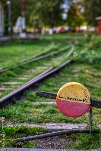 Eisenbahn Schild - Nahaufnahme