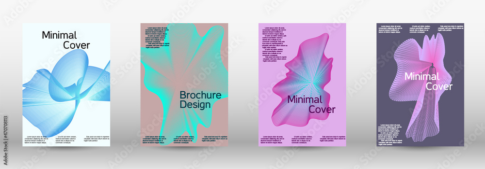 Modern design template. A set of modern abstract covers. Future futuristic template with abstract current forms