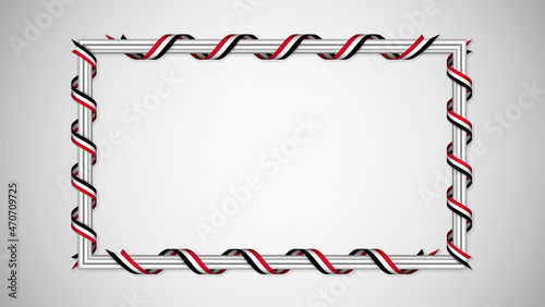 EPS10 Vector Patriotic background with Egypt flag colors.
