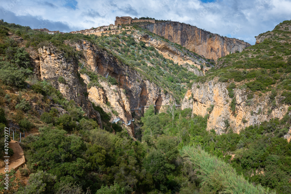 Vero river canyon from the lookout point, Alquezar, Huesca province, Spain