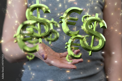 Euro and Dollar Symbol. EUR...
