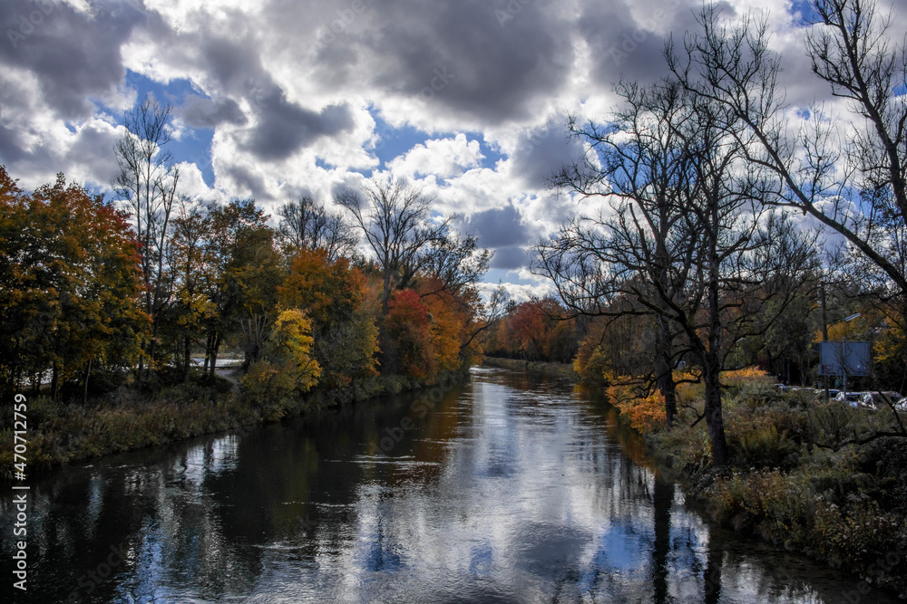 Scenic of a cloudy autumn day