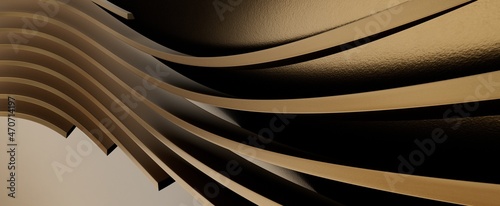 gold wave background 3d premium elegant