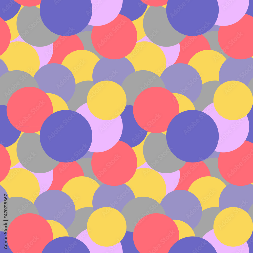 circles geometric seamlless background for fabric, paper, tablecloth or wallpaper