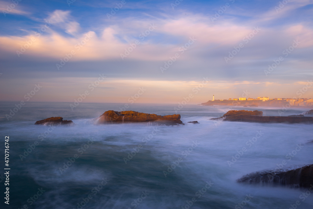 Bay of Biscay in Biarritz, France
