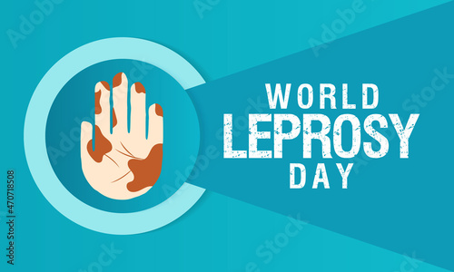 Fotografiet World Leprosy day (Hansen's disease) is observed every year on the last Sunday of January