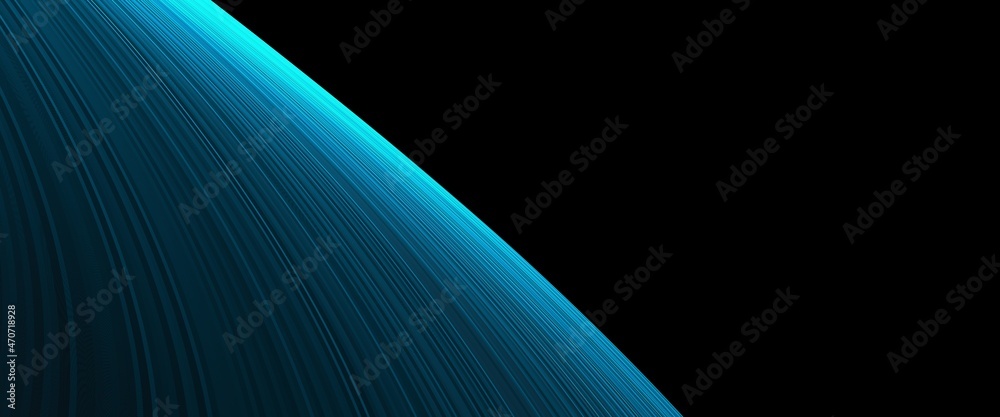 Abstract blue wave on black background Abstract blue wave on black background
