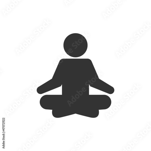 Yoga icon isolated on white background. Meditation symbol modern, simple, vector, icon for website design, mobile app, ui. Vector Illustration