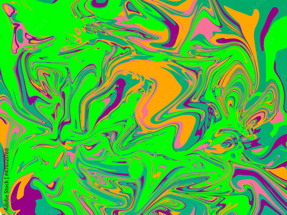 Fototapeta premium O VERDE PREVALECE NA PINTURA DIGITAL O VIOLETA E A COR DA ÁFRICA COMPÕE A IMAGEM