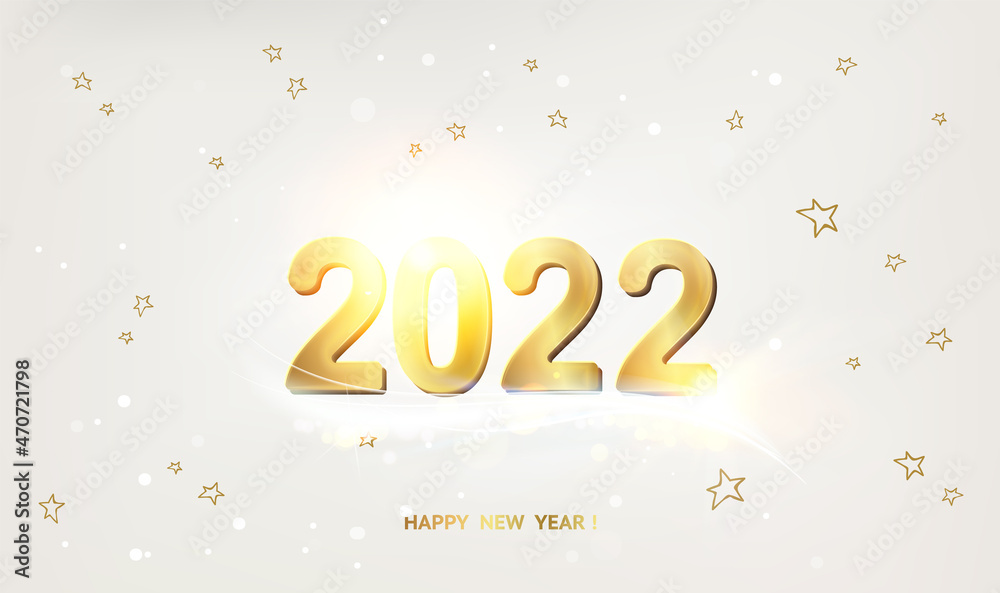 Christmas background with golden sparks. Vector illustration. Happy new year greeting card.